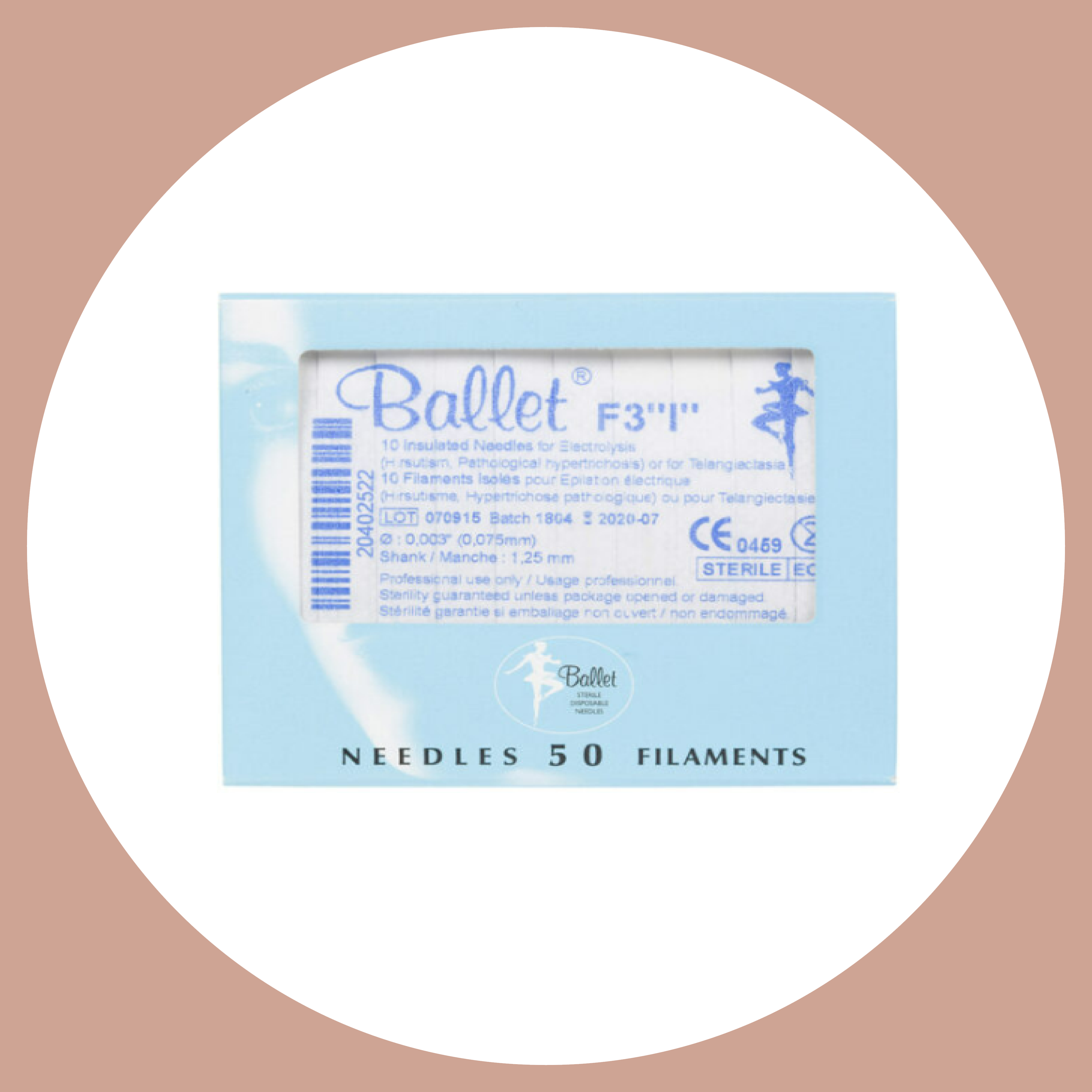 Ballet Electrolysis Insulated Needles 10pk (F2 F3)