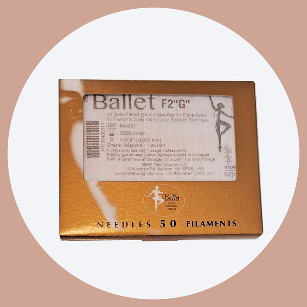 Ballet Electrolysis Gold Needles 10pk (F2, F3)